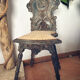Pair of Louis XIII style chairs in patinated solid oak – piece