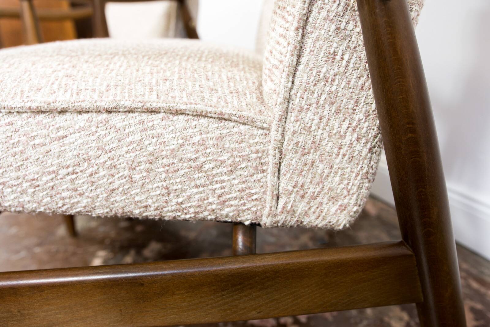 Pair of GFM-87 armchairs by Juliusz Kędziorek, GFM, Poland, 1960s