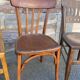 Lot 4 chairs bistro mismatched curved wood brasserie