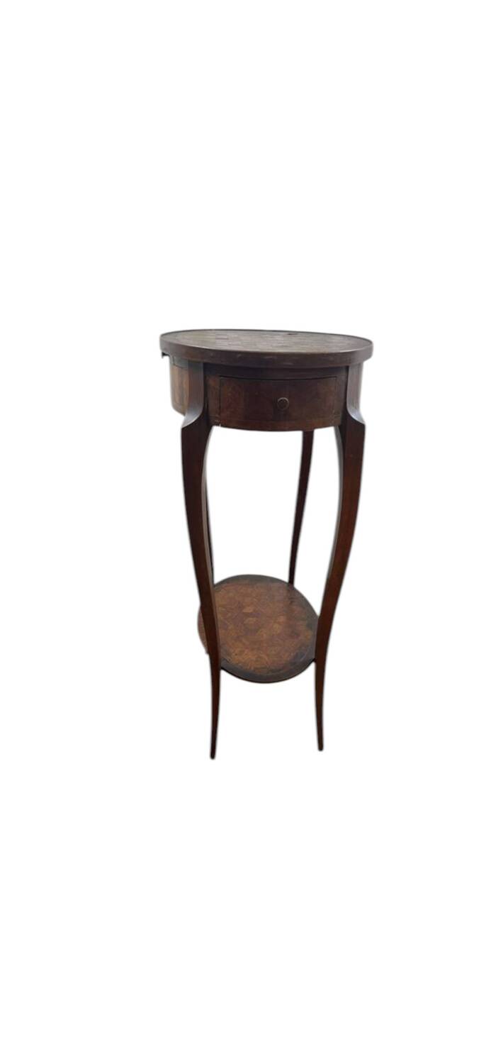 Louis XV style marquetry pedestal table-509012