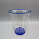 Vase vintage en cristal bleu et or