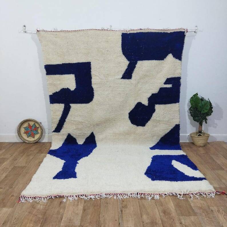 Tapis berbere de oued zem traditionnelle taille 150 x 250 cm