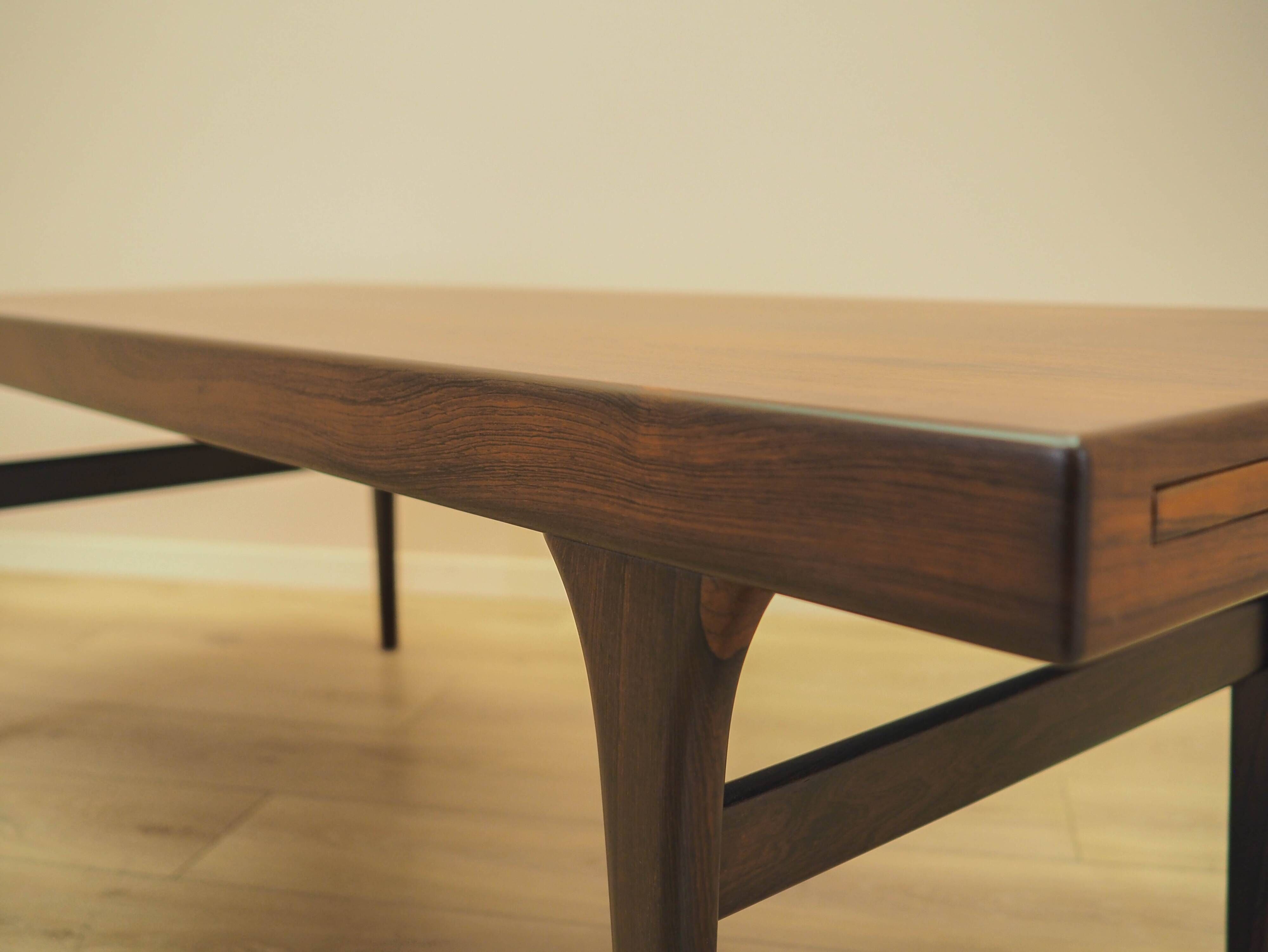 CFC Silkeborg rosewood coffee table with pull-out top, 1960s