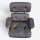 Fauteuil et repose-pieds Herman Miller Original Eames, marron et noyer