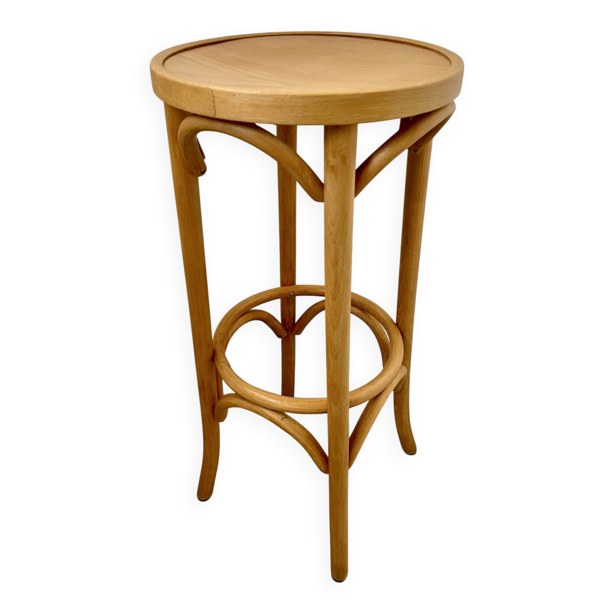 Tabouret bar haut bois courbé