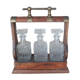 Tantalus - Bottle-carrying liquor cellar with 3 crystal decanters