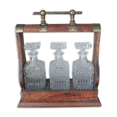 Tantalus - Bottle-carrying liquor cellar with 3 crystal decanters
