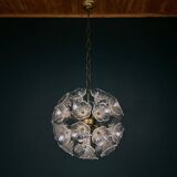 Large Sputnik flower pendant in Murano by Paolo Venini for Veart, Italy, 1960s.
