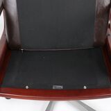 Pair of leather visitor armchairs by Eugen Schmidt