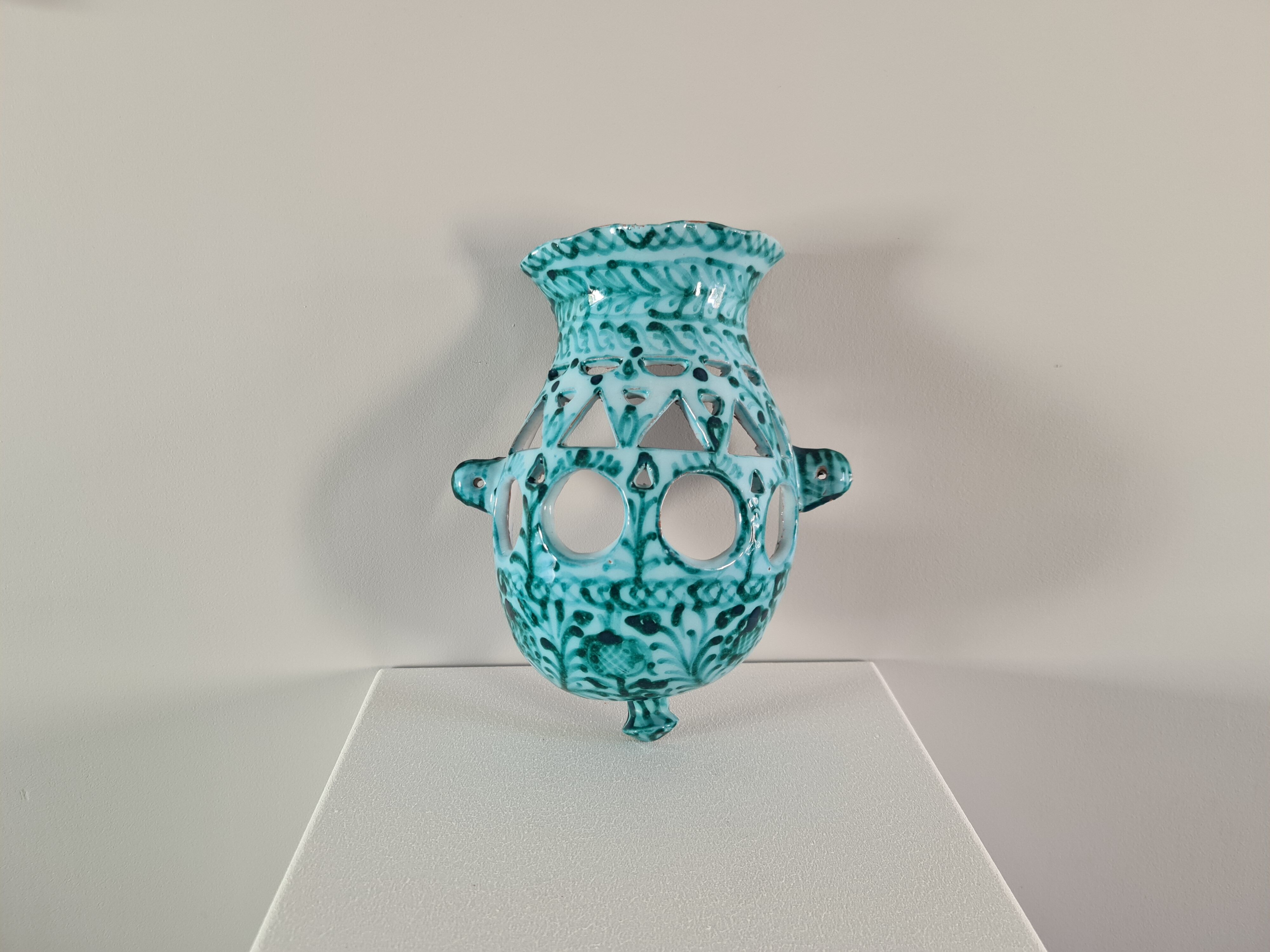 Ceramic wall lamp, 1970, handcrafted, mid-century, vintage