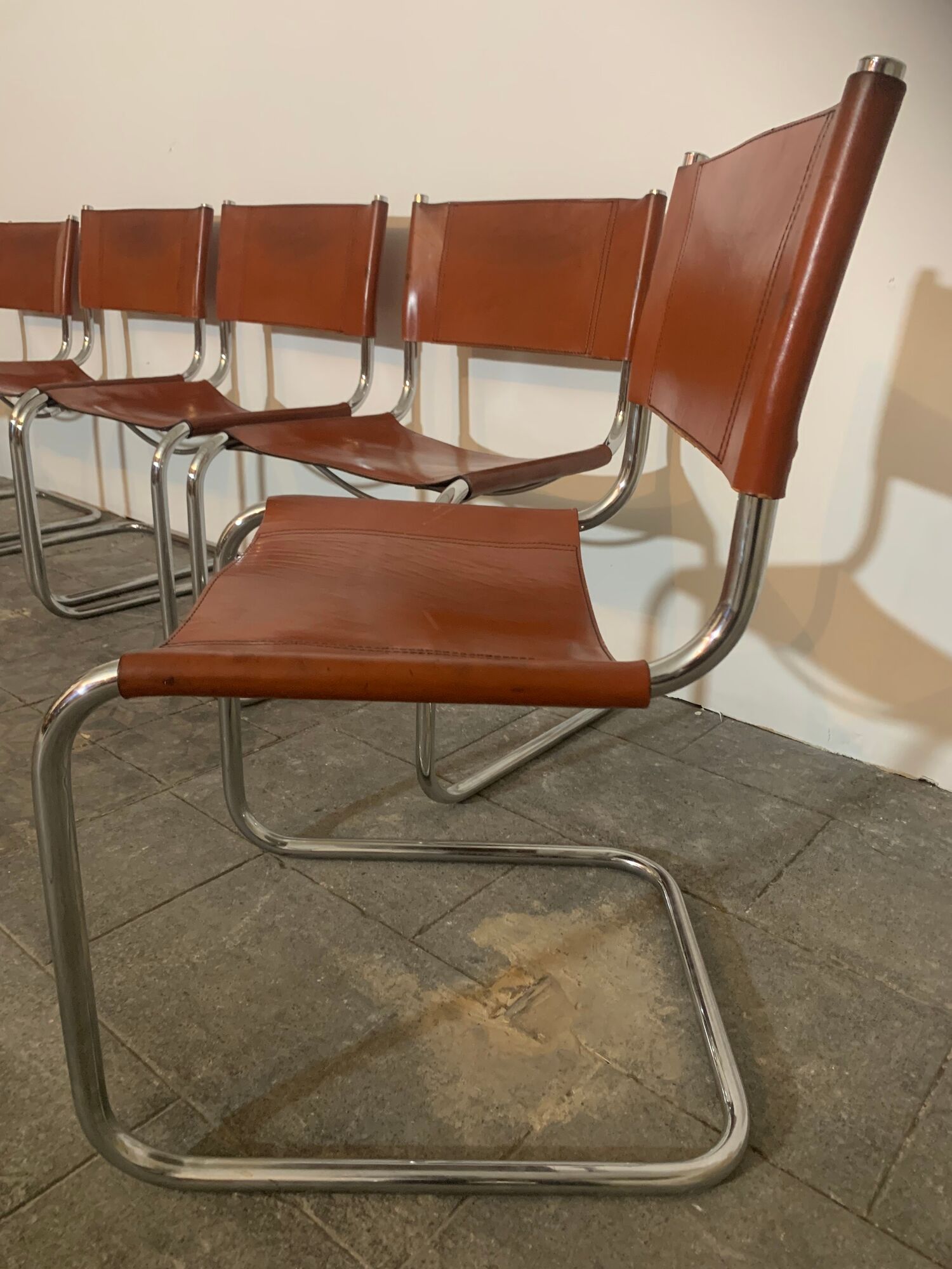 Suite of 6 designer chairs Fasem design