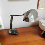 Lovely desk lamp with marble base and art deco metal base