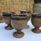 6 tasses grès P.Digan La Borne  pyrite