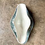 Saucière en terre de fer bleue et blanche