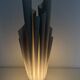 Vintage 1970s Georgia Jacob Athena Mouse Grey Draped Lamp - 50cm