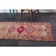 Vintage Turkish Hand-Knotted Wool Cotton Orange Runner Rug 85x344