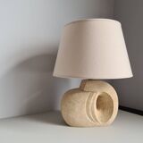 Albert Tormos style sculpture lamp in white stone / 60s / art / artisanal work / Mid-Century / France / 20th century