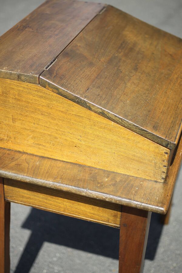 Bureau écritoire bois vintage, bureau bois vintage, secrétaire pupitre, meuble bois, décoration