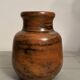 Jacques Blin vase black orange circa 1970 perfect condition vintage ceramic