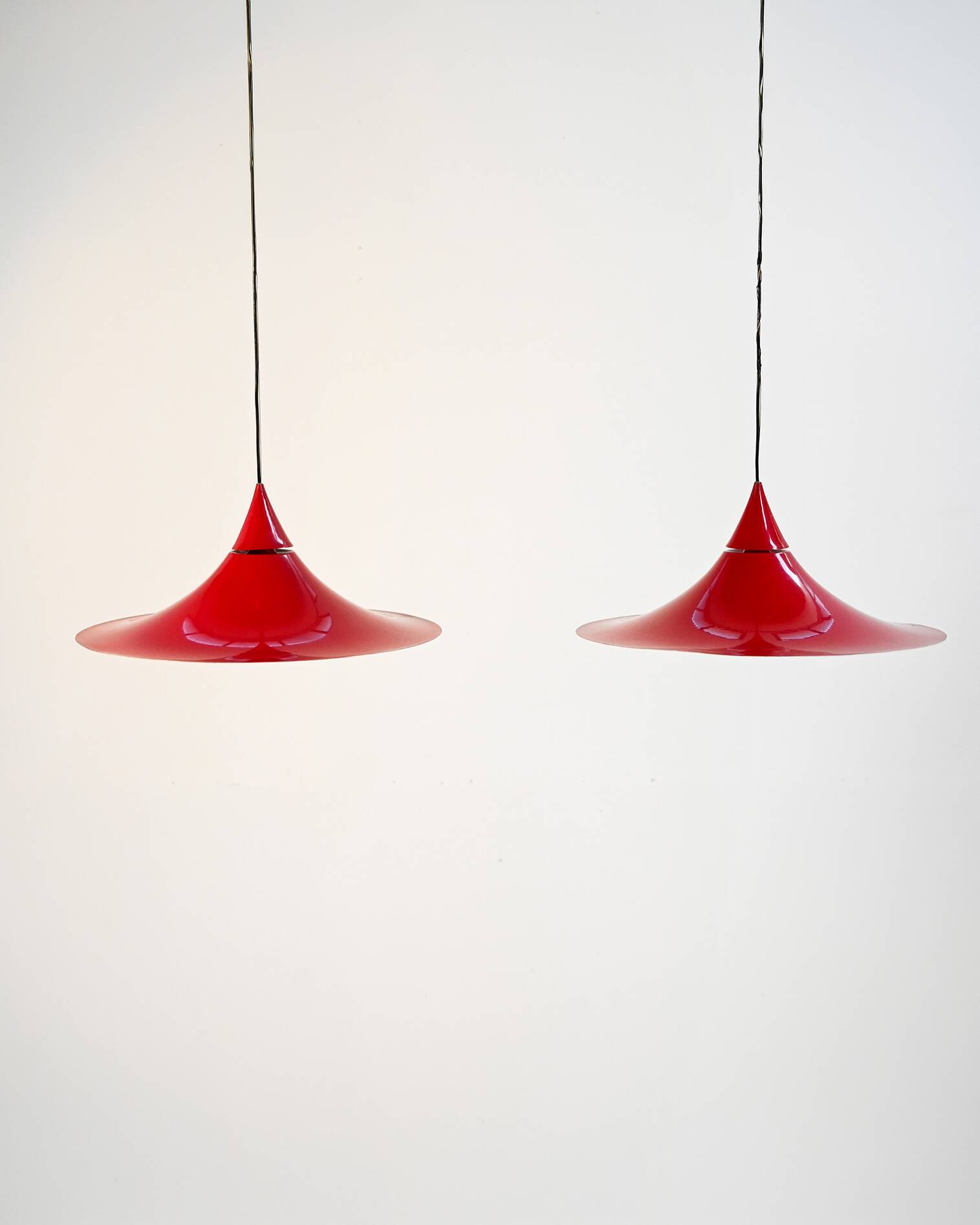 Pair of pendant lamps attributable to the “Semi” model by Claus Bonderup