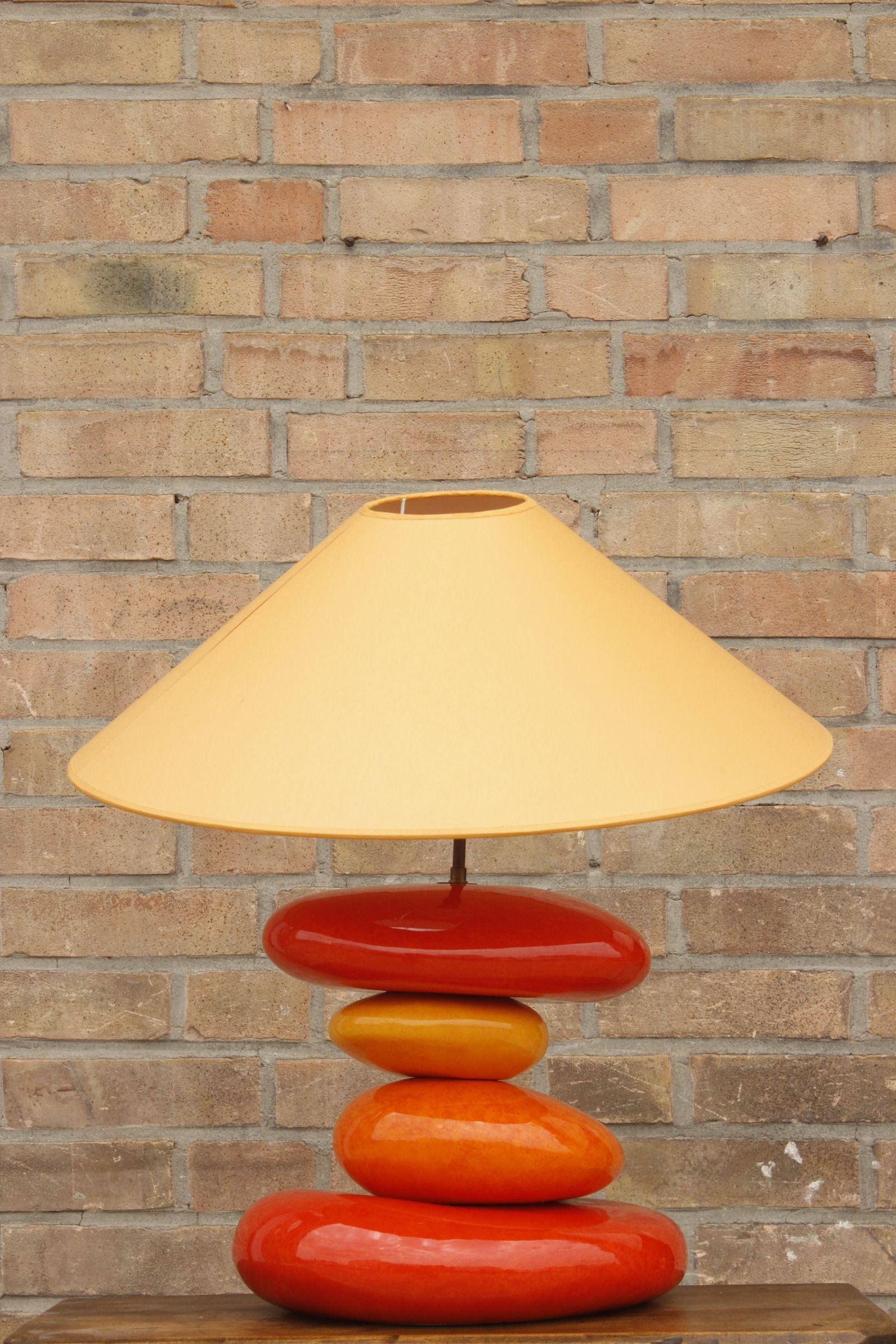 Vintage pebble lamp by François Chatain, France 1980s