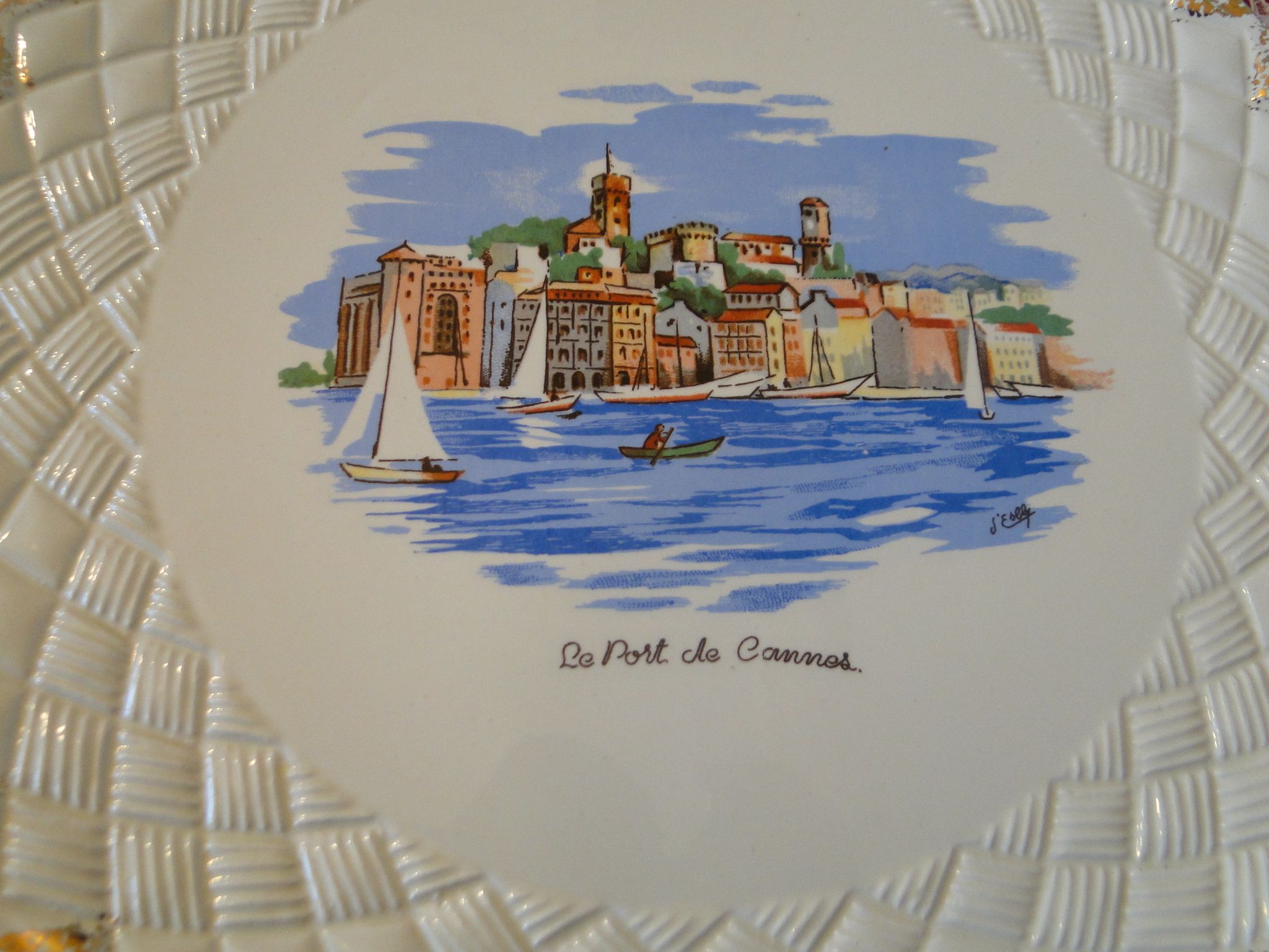 Saint Amand tart dish with cannes decor