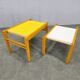 Mid Century Beech Plant Stands with Umakart Tops, 1970s Set