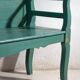 Banc ancien peint vert en bois de pin – Europe centrale, vers 1910