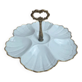 Serviteur Limoges Ribes – Porcelaine dorée 6 coquilles