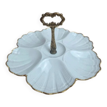 Servant Limoges Ribes – Gilded porcelain 6 shells