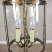 Suspension en métal et verre de style mi-siècle