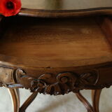 Louis XV style console living room table in walnut