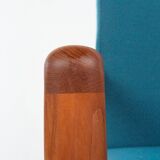 Kai Kristiansen armchair, vintage, 1960s, teak, Denmark, newly