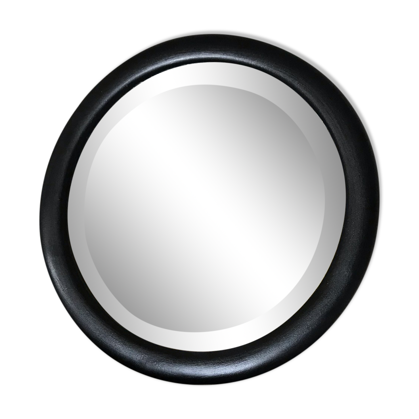 Vintage beveled round mirror 1930