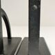 Pair of bookends in black lacquered steel design 60s