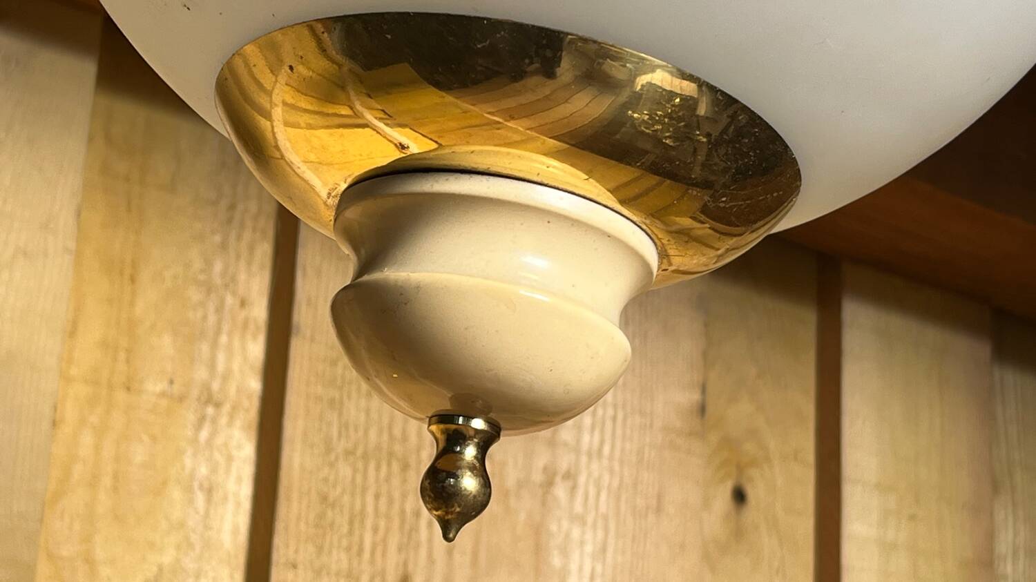 Opaline ball pendant from the 1950s