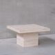 Travertine belgium mid-century square coffee table