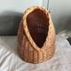 Vintage -Petite corbeille  pour chat en rotin