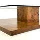 Table basse vintage de Smania en bois de ronce