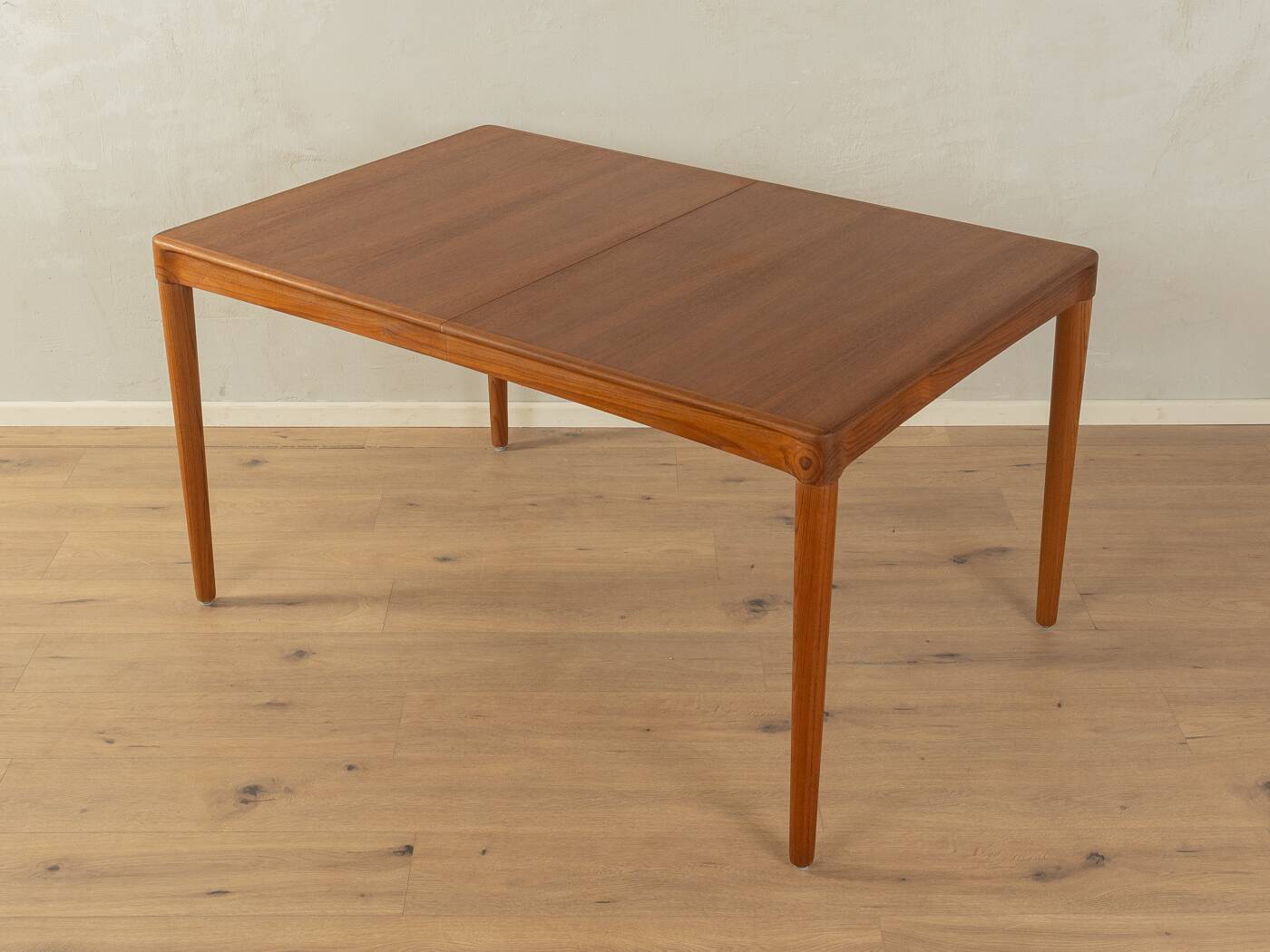 Rare extendable teak dining table by H.W. Klein for Bramin (1960s)