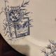 French vintage large serving plate, R. Lafitte, Terre de Fer, Salins