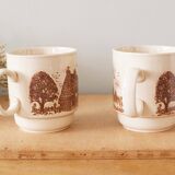 Pair of stoneware cups Made in England