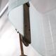 Italian brass and glass pendant light
