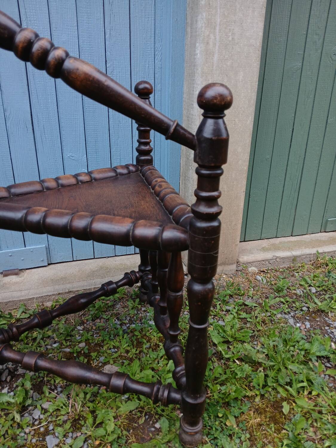 2 antique Scandinavian corner chairs/armchairs