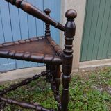 2 antique Scandinavian corner chairs/armchairs