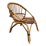 Fauteuil en rotin vintage pour enfants
