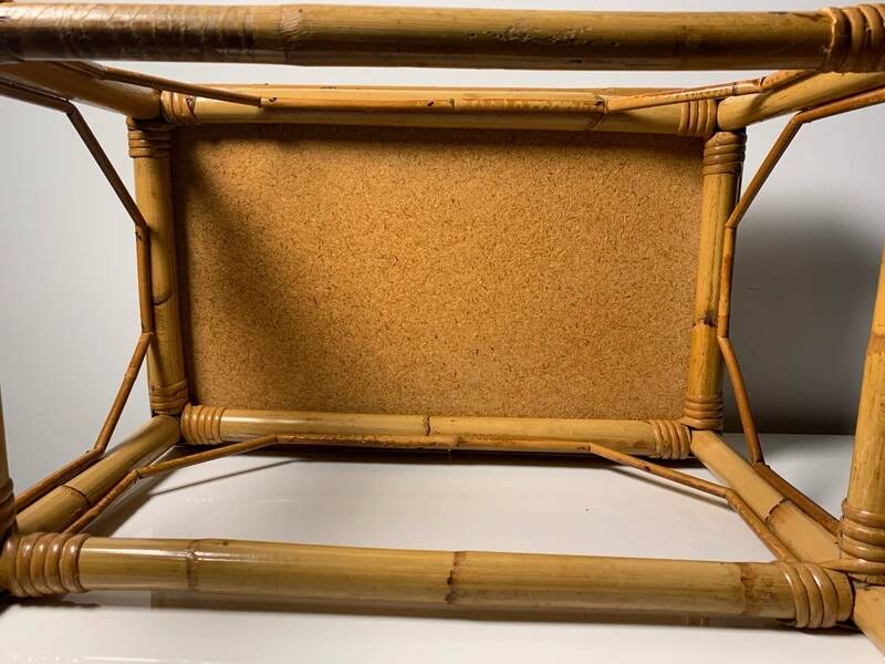 Vintage rattan coffee table / side table – 1960s