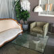 Sleek glass coffee table design