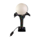 Ceramic lamp palm globe, Italian design 70-80, iridescent blue ceramic, white globe
