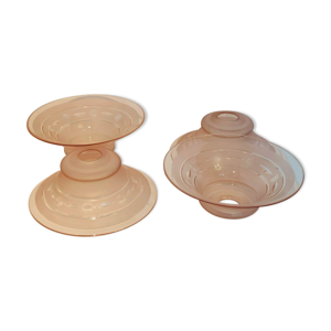 4 tulipes en verre rose